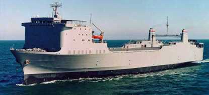 MV <em>Cape Rise</em>, a Roll-on/Roll-off ship that is part of the Ready Reserve Force.